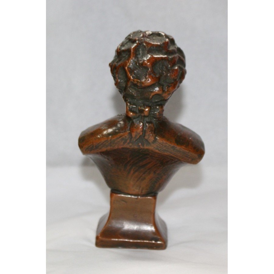 Pair of Bronze Style Ceramic Miniature Busts of Queen Victorian & Prince Albert